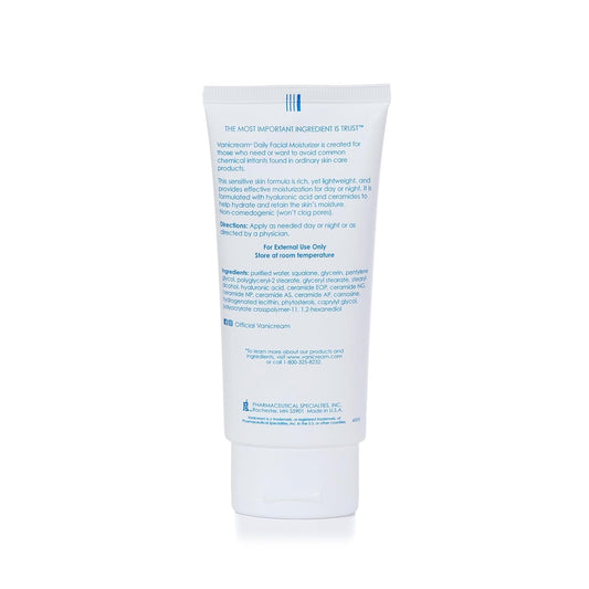 Vanicream Daily Moisturizer texture closeup shows a light, non-greasy feel.