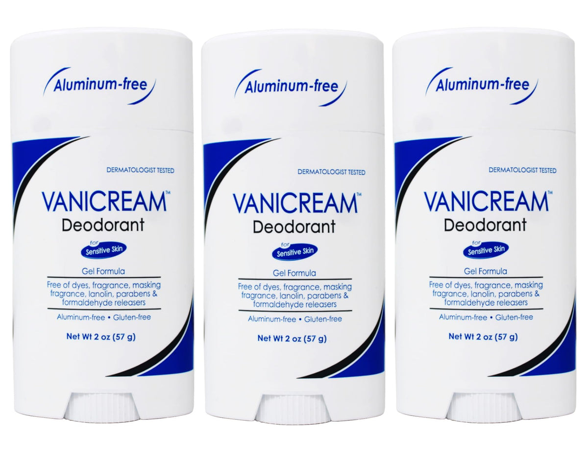 Vanicream deodorant gel application on underarm for sensitive skin