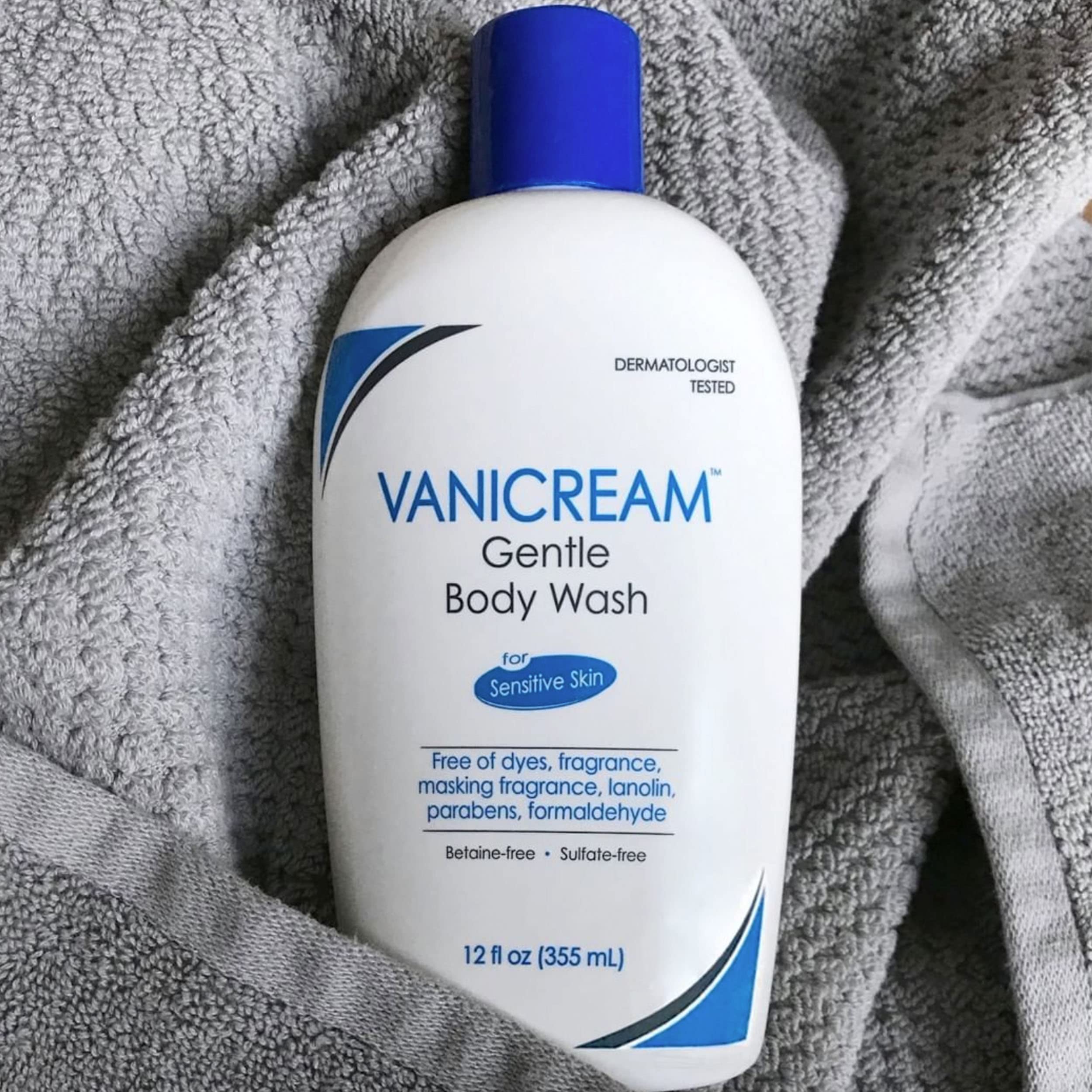 Vanicream Free & Clear Conditioner bottle highlighting fragrance-free formula for delicate scalps.
