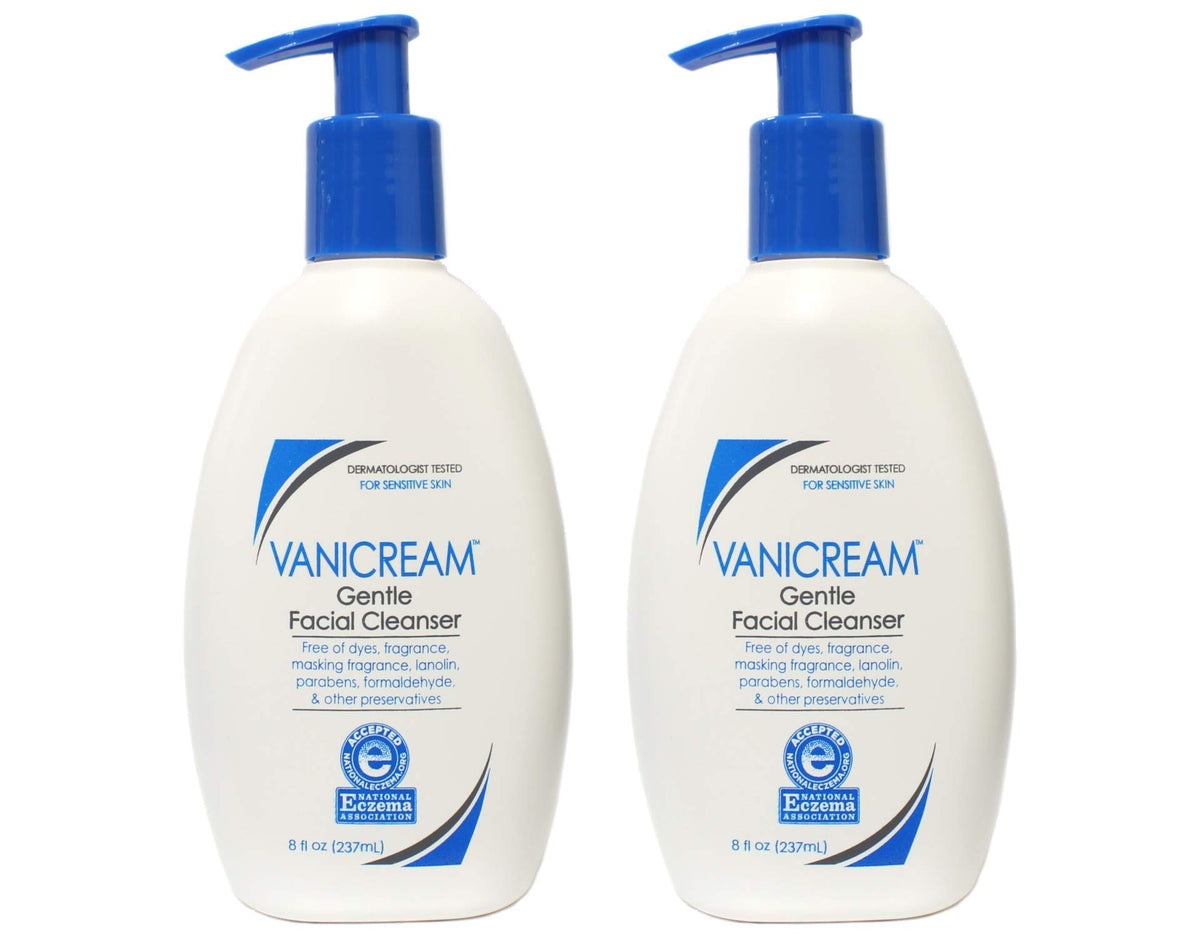 Vanicream Gentle Facial Cleanser bottle pour for sensitive skin use