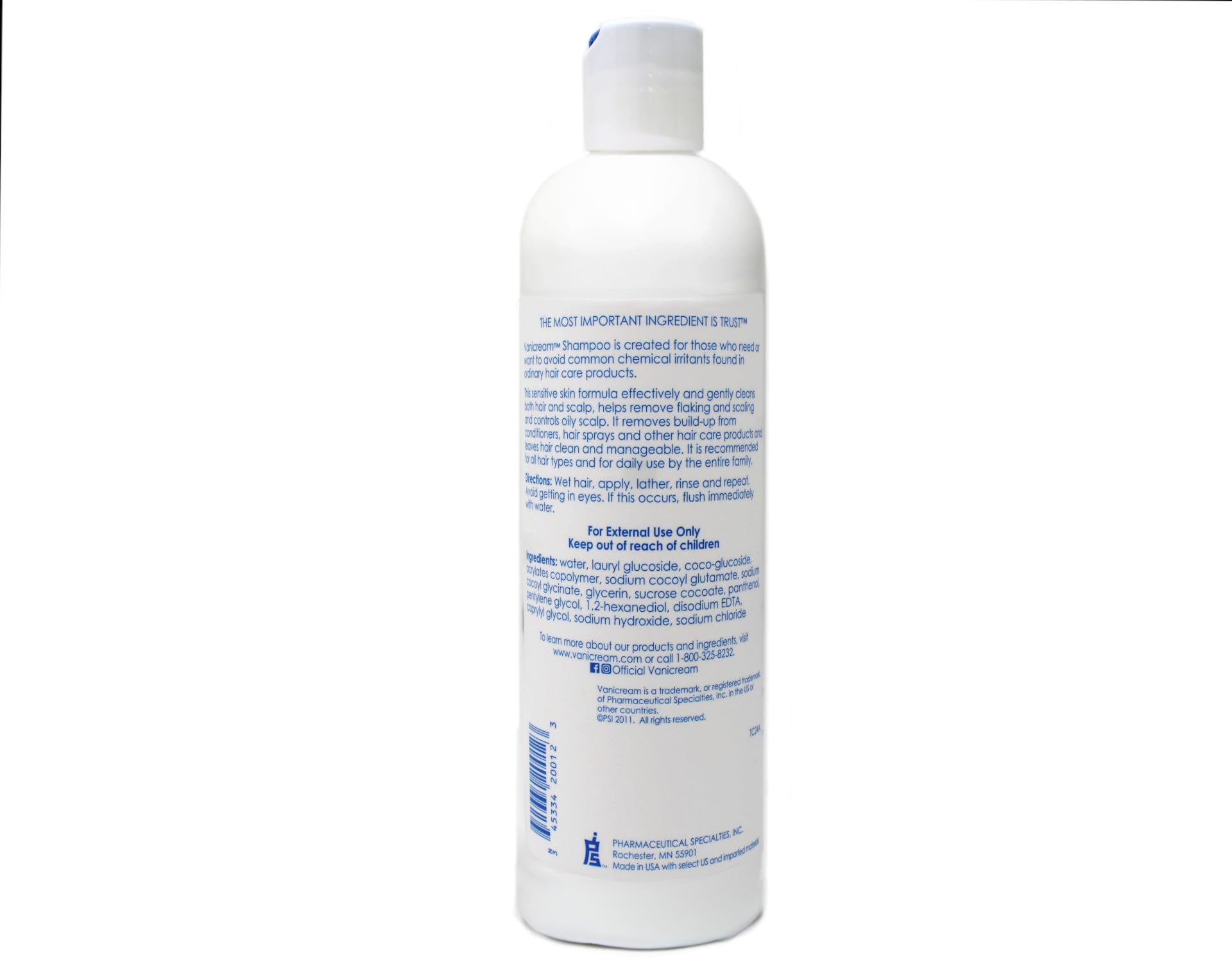 Pack of two Vanicream Shampoo bottles for gentle, everyday cleansing.