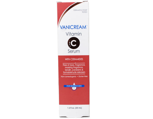 Vanicream Vitamin C Serum with Ceramides dropper for precise, moisture-locking application.