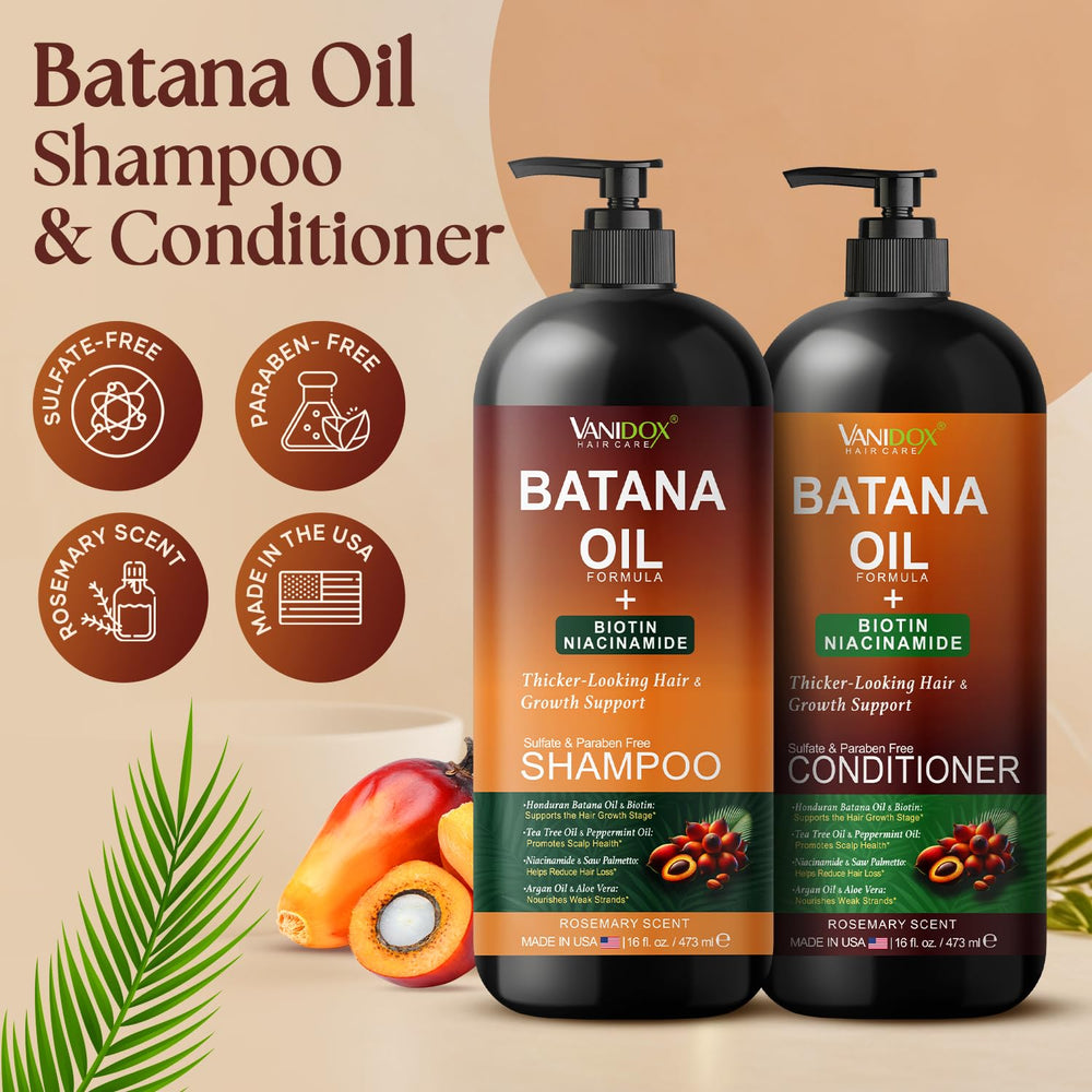 VANIDOX Batana Oil Conditioner bottle on display suggesting smoother, manageable hair