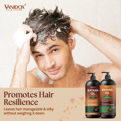 VANIDOX Batana Oil Conditioner label detail, paraben- and sulfate-free
