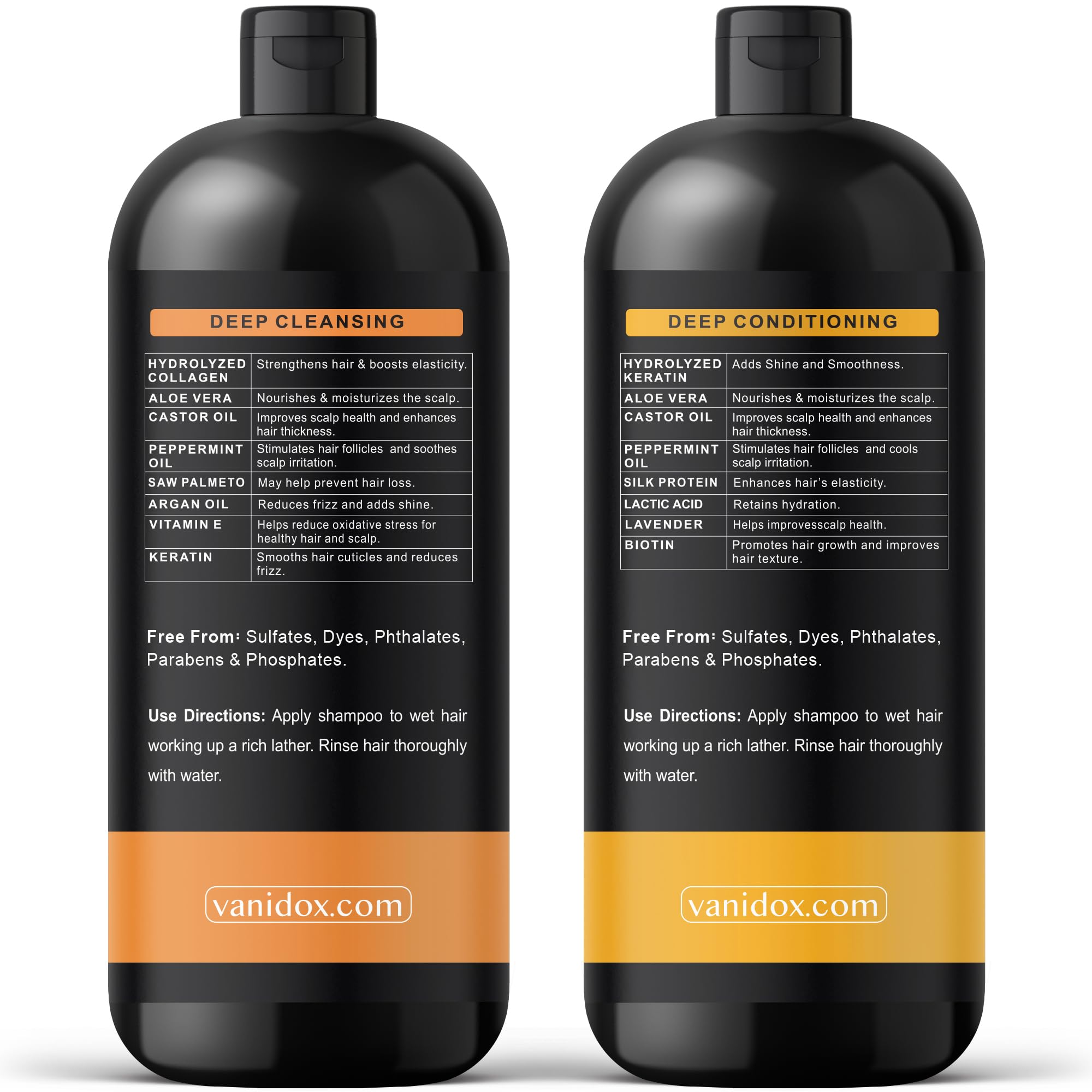 VANIDOX Biotin-enriched formula supports thicker-looking hair
