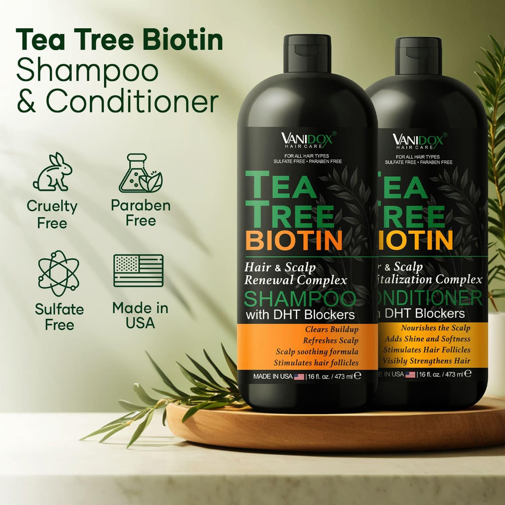 VANIDOX Tea Tree Conditioner bottle delivering smooth, hydrated hair