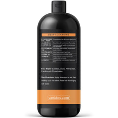 VANIDOX sulfate-free seal indicates gentle cleansing without harsh chemicals.