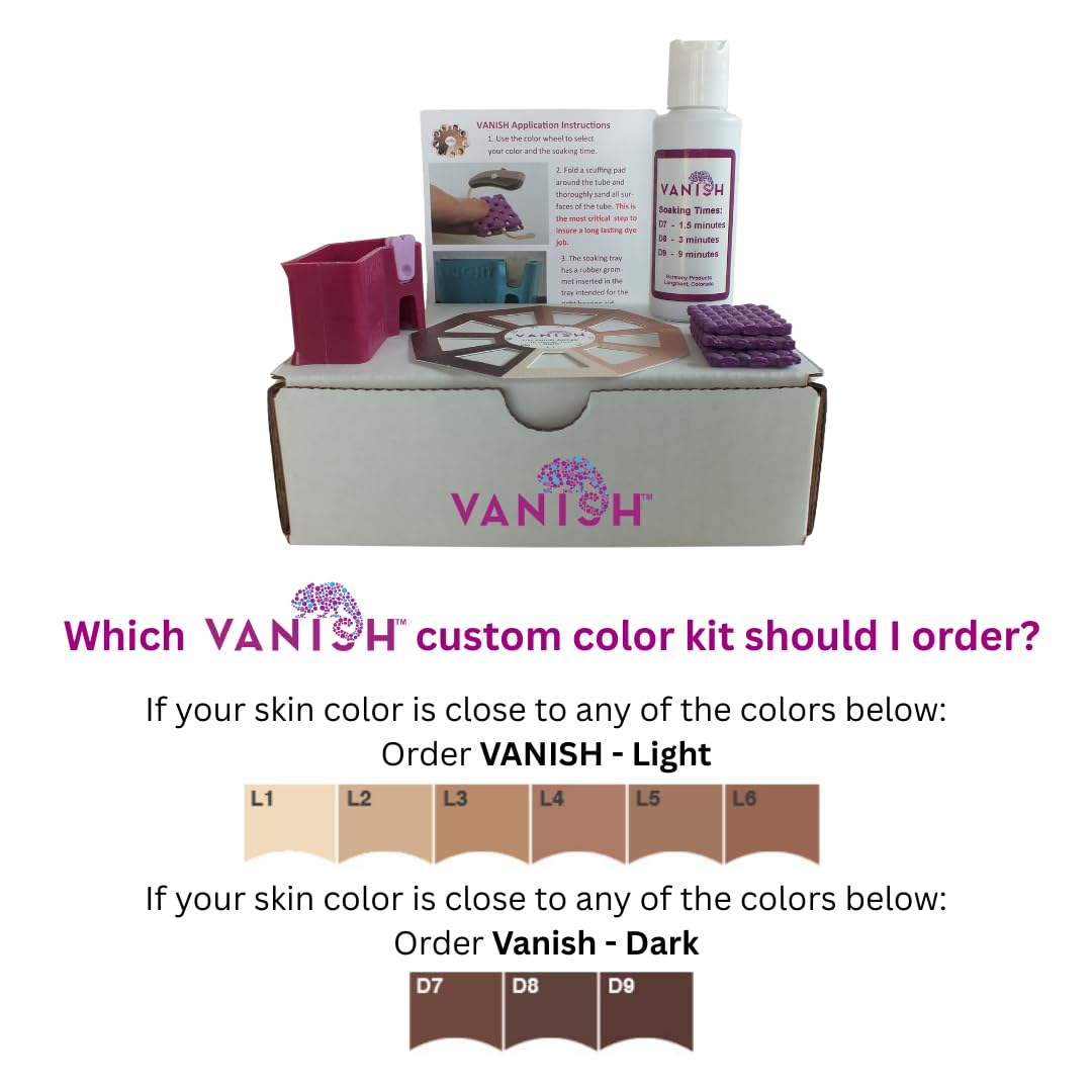 Vanish dye is organic and long-lasting for safety and longevity.