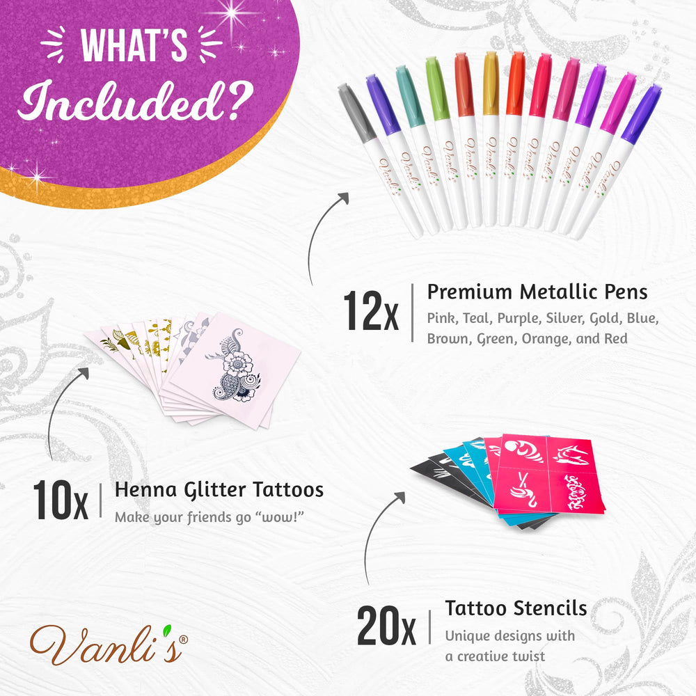 Vanli's tattoo stickers collection provides quick, removable designs for easy customization.