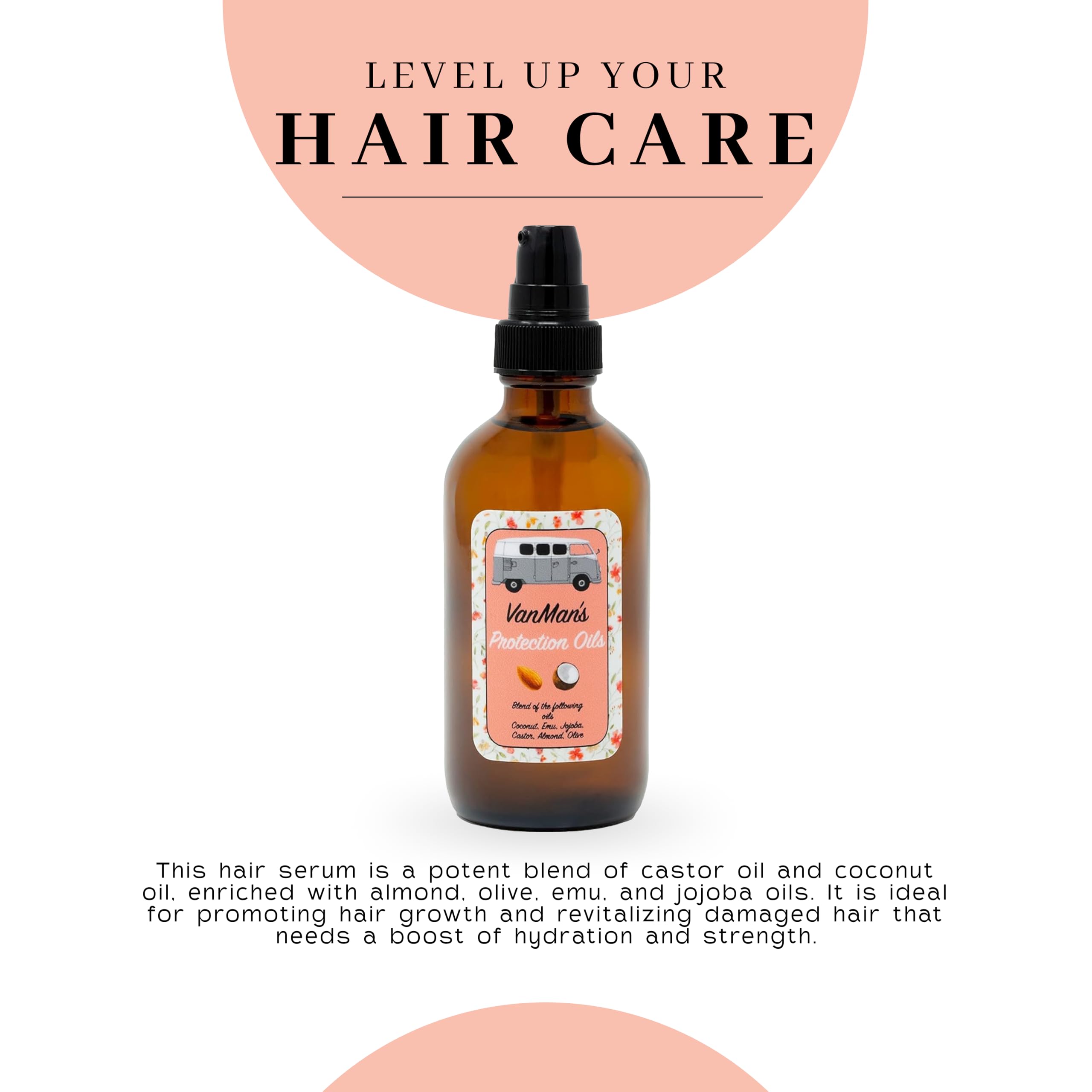 VanMan Protection Oil Serum applied on hair strand adds glossy finish