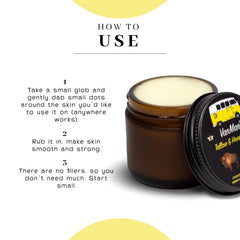 Vanman’s Tallow and Honey Balm olive oil base drop emphasizes hydration.