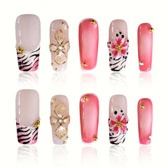 Vanpaga press-on nails with ombré fade design for versatile everyday style.