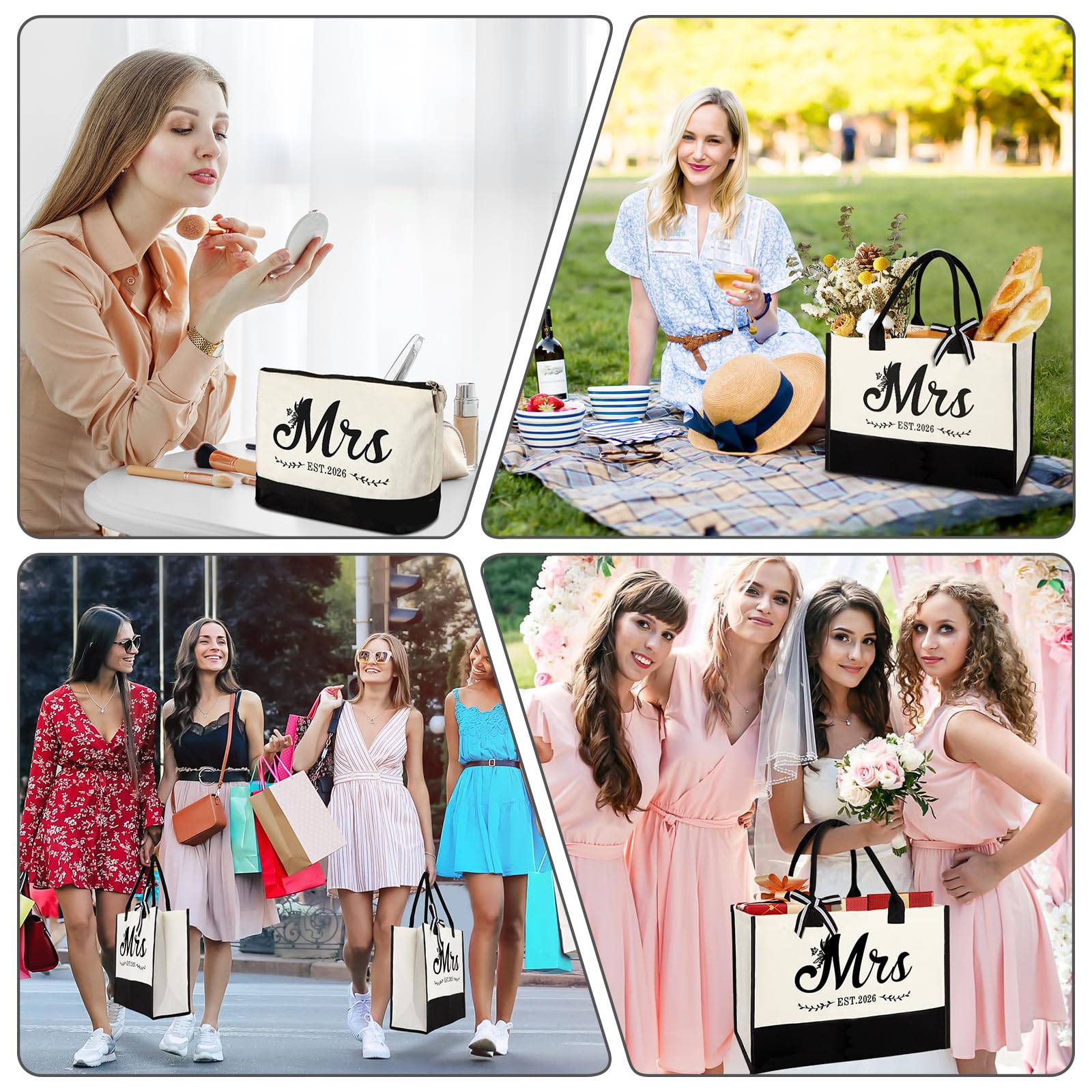 Vanqruo Mrs 2026 tote double stitching for durability
