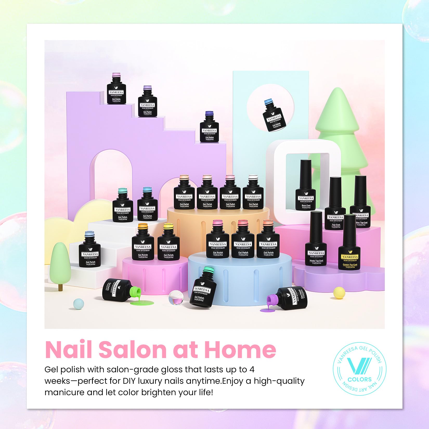 Vanreesa at-home manicure setup emphasizes easy DIY application.
