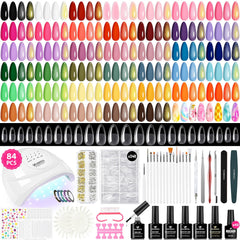 VANREESA gel nail kit front display with colors and lamp for at-home manicures