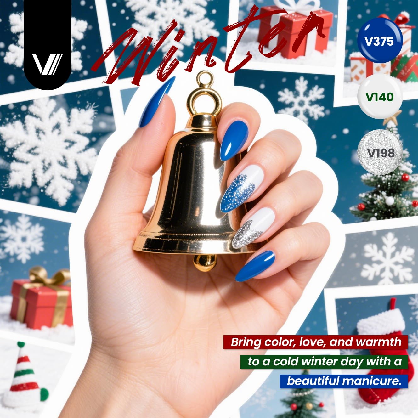 Vanreesa golden top coat 7ml offers luxe metallic shine