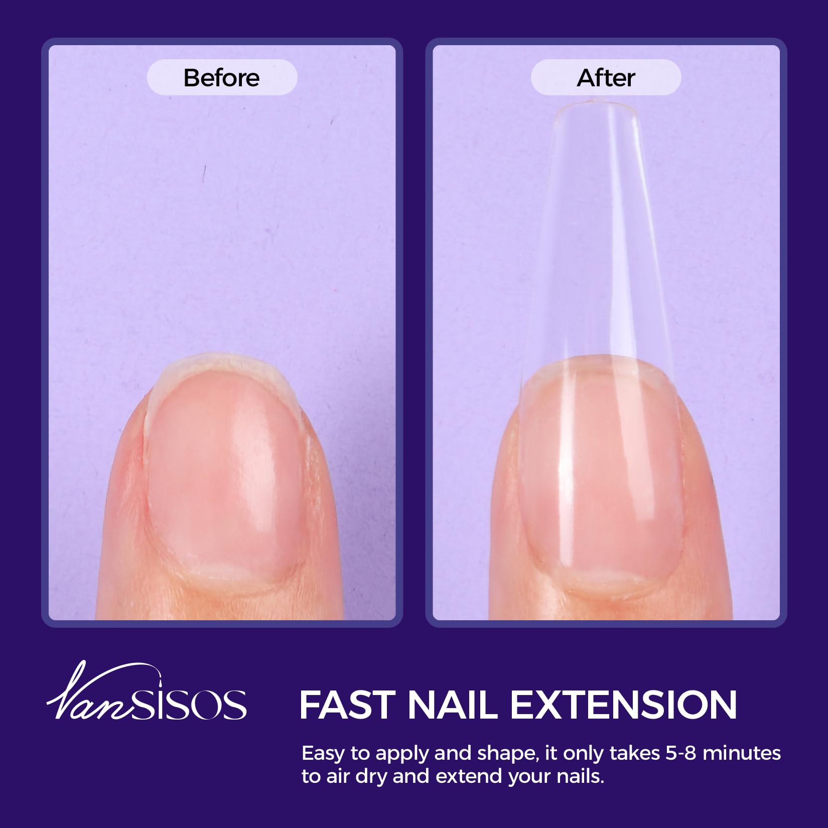 VANSISOS acrylic brush set visible for precise nail art