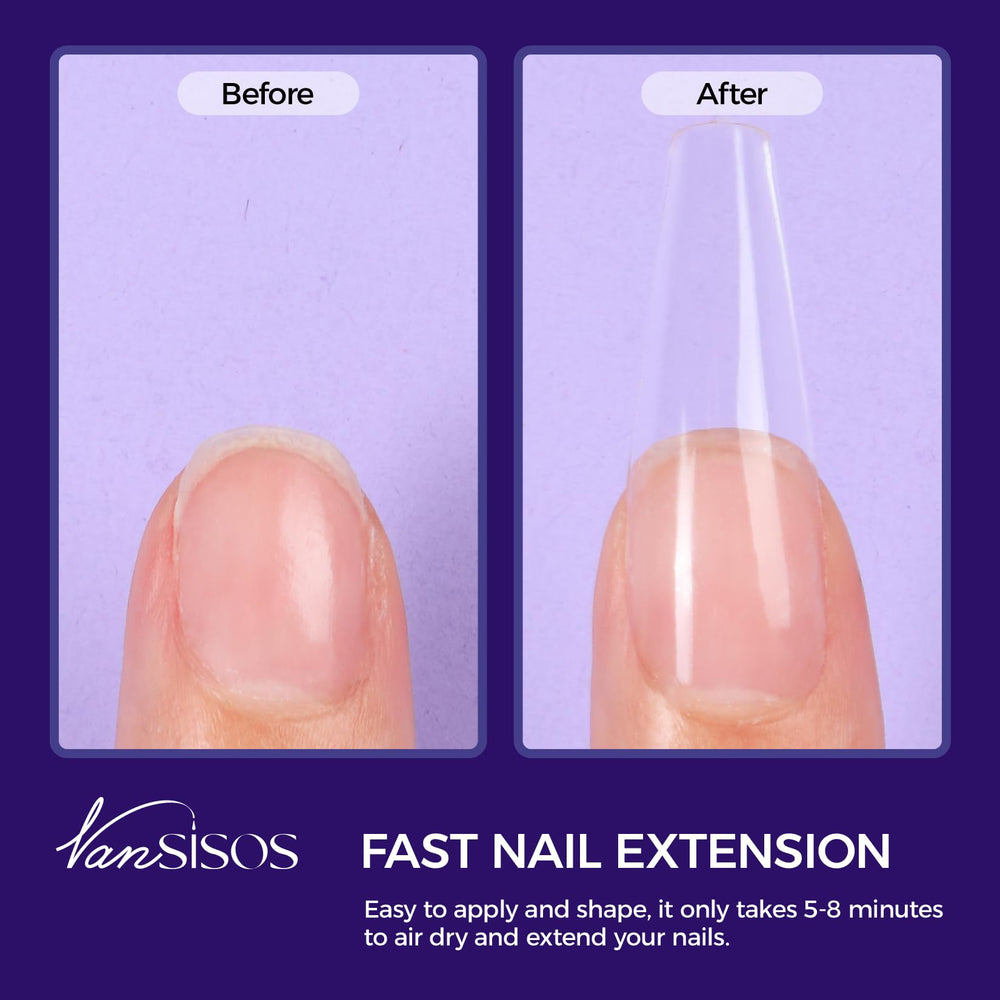 VANSISOS acrylic brush set visible for precise nail art