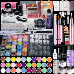 VANSISOS acrylic nail kit contents provide a complete beginner-friendly home salon setup.