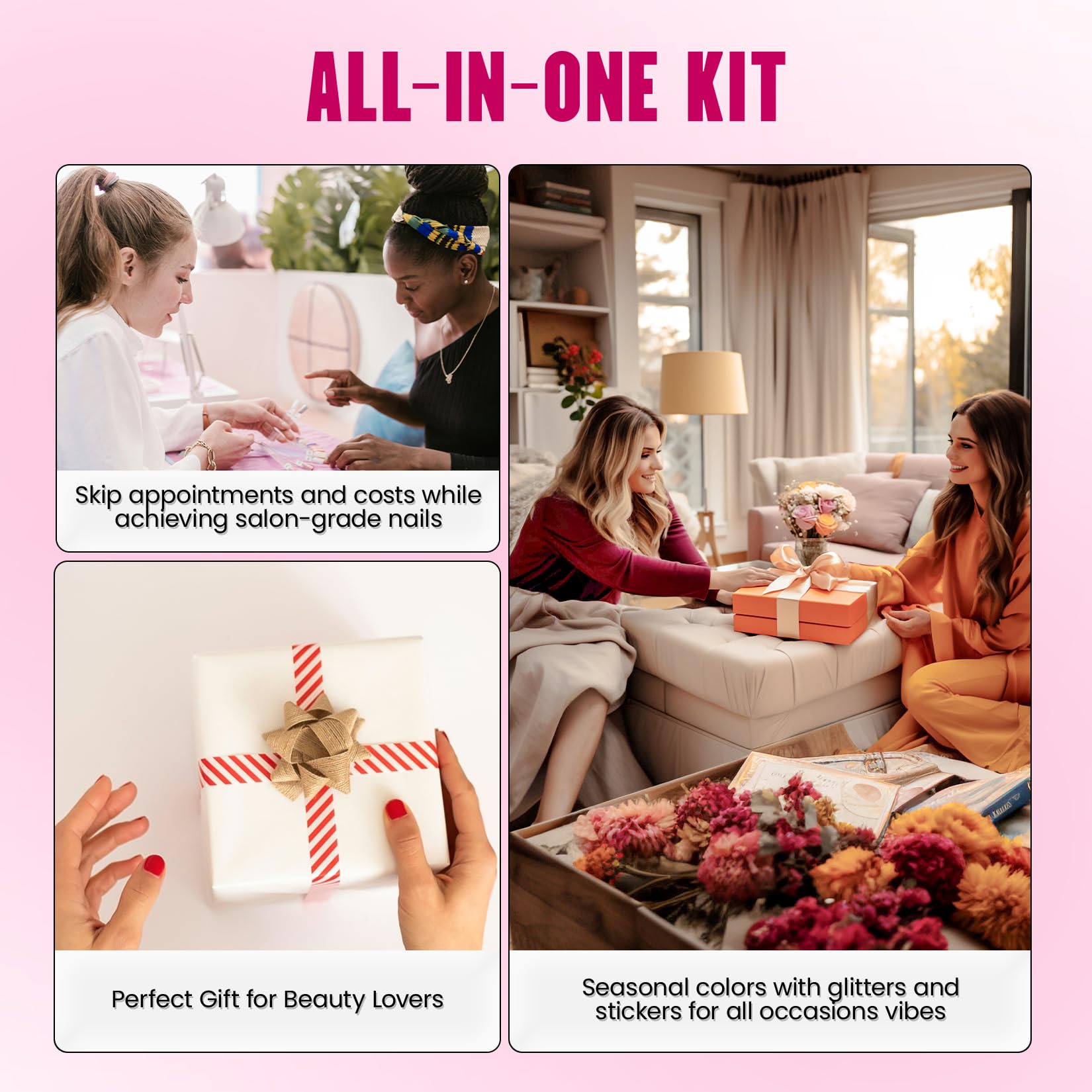 VANSISOS organized beginner workspace for DIY nails.