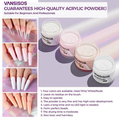 VANSISOS glitter powder collection showcasing 36 glitter shades