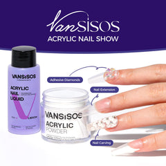 VANSISOS nail forms included and ready to shape acrylic nails