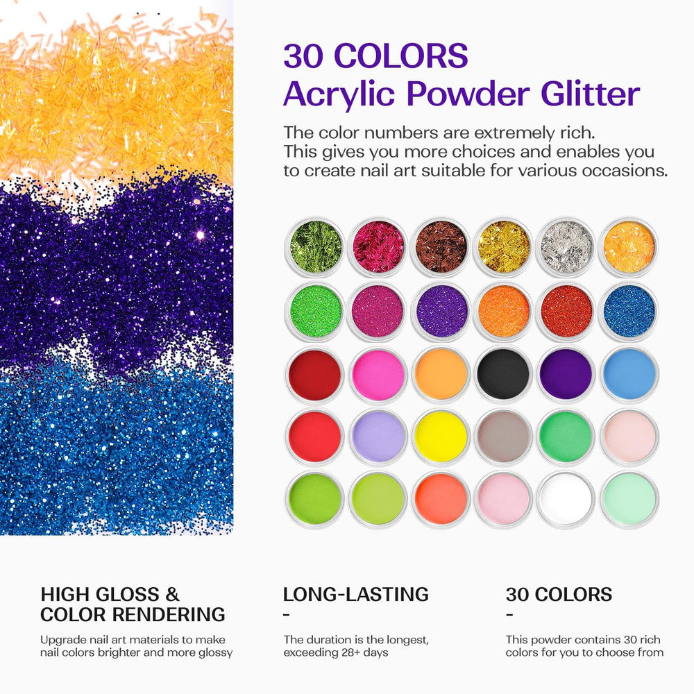 VANSISOS glitter and sequins add customizable shine for nail art.