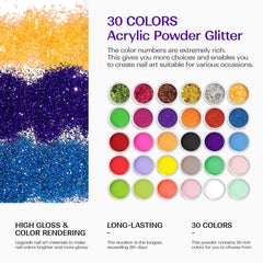 VANSISOS glitter and sequins add customizable shine for nail art.