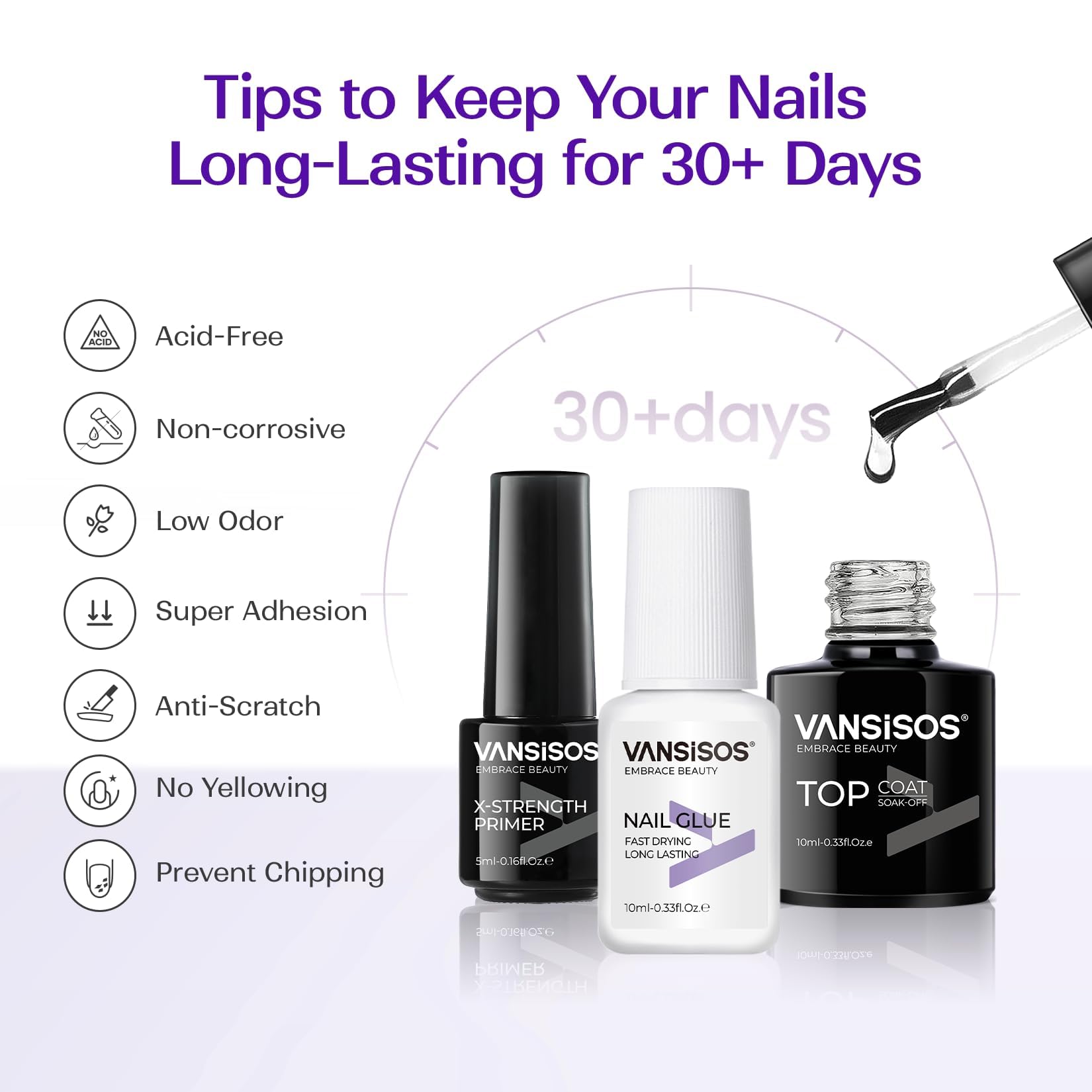 VANSISOS salon-quality at-home nails with proper application.