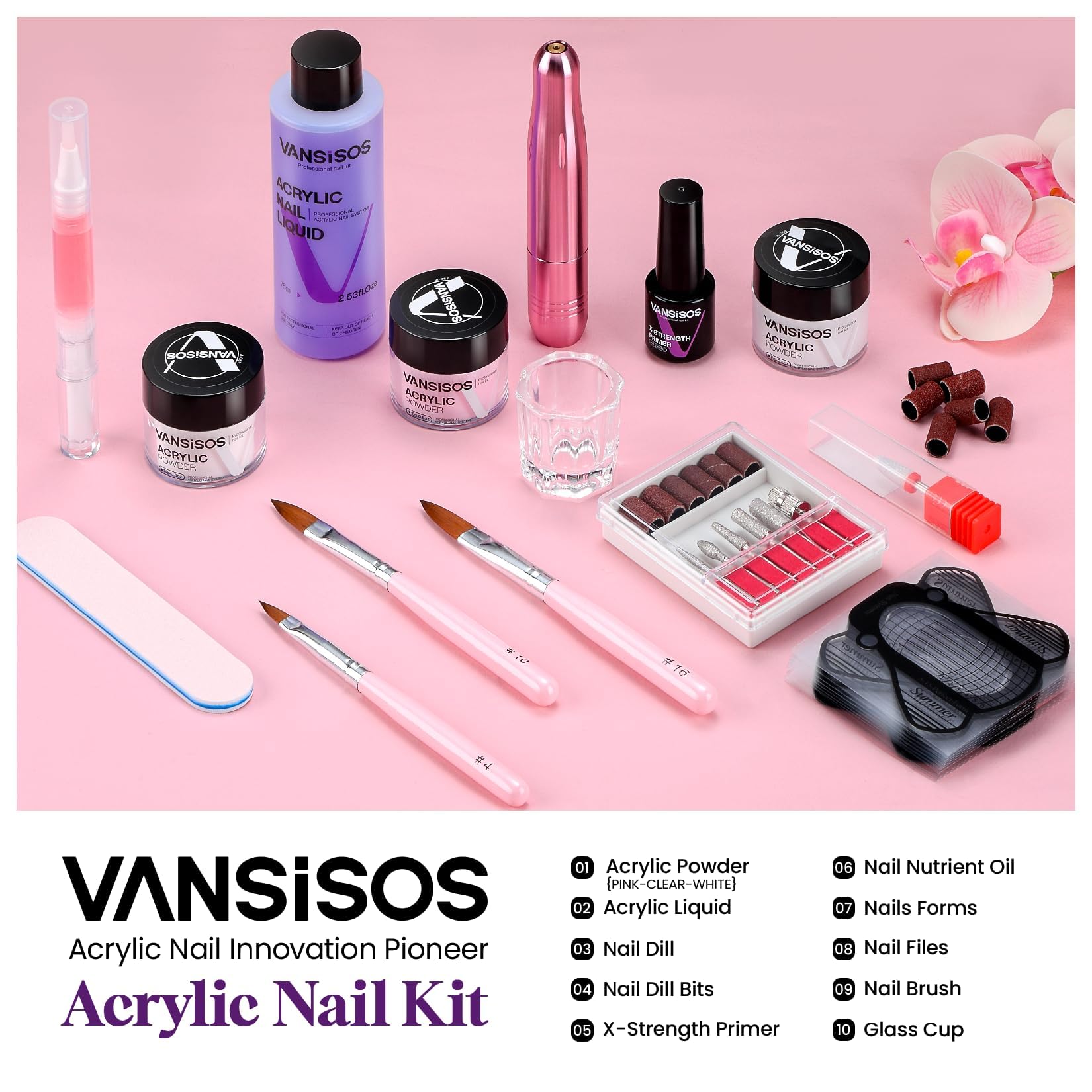 Upgraded acrylic powder and liquid designed for smooth, bubble-free application