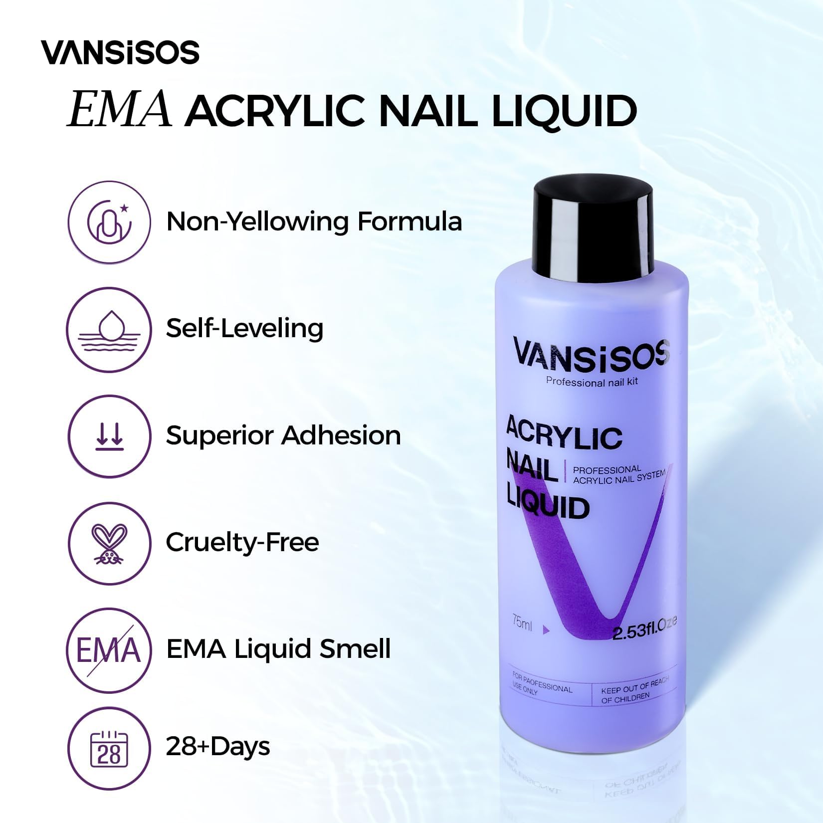 VANSISOS X-strength primer bottle for smooth, even application