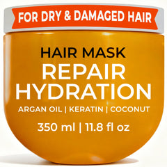 VAO Deep Conditioning Hair Mask bottle shows intense hydration for damaged hair.