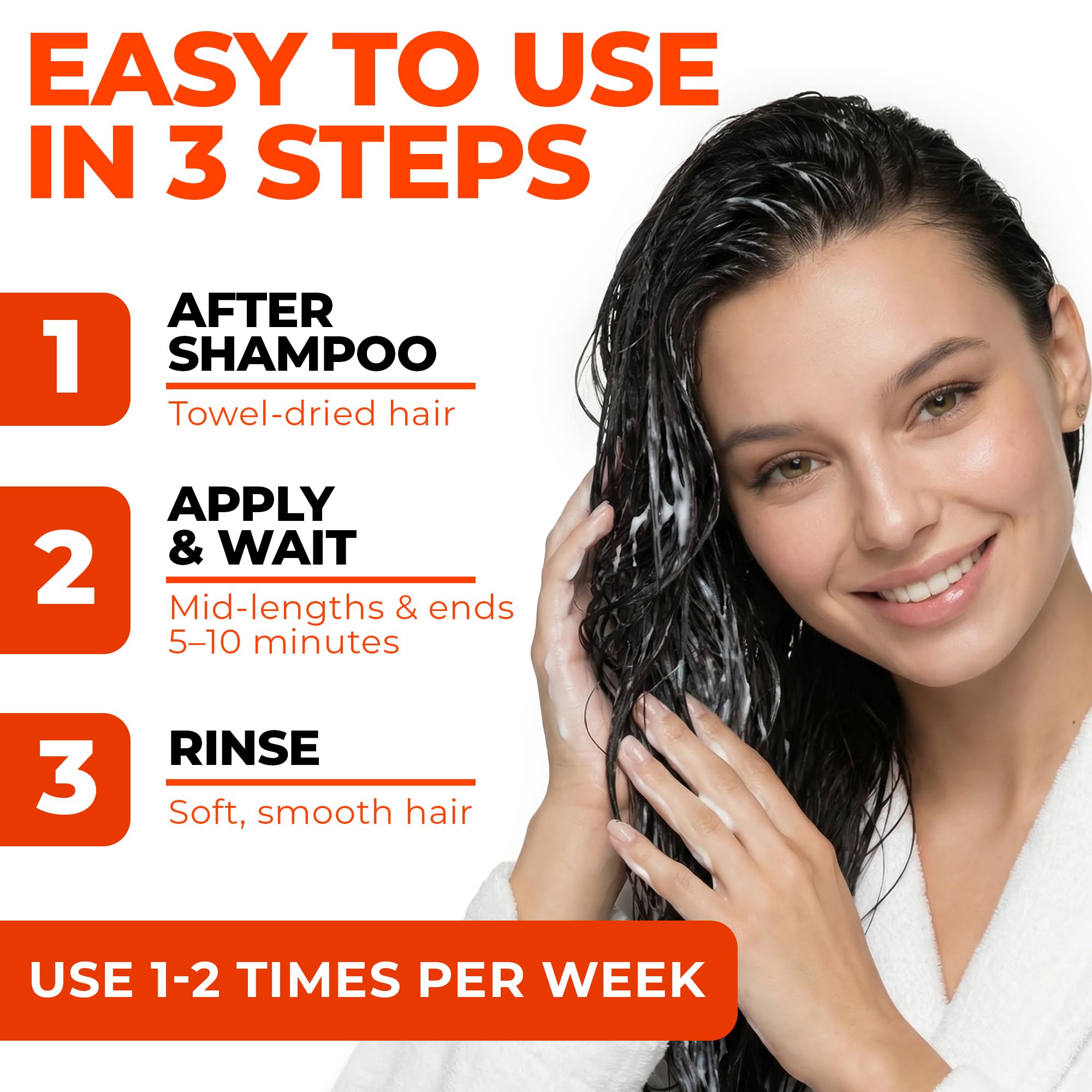 VAO Deep Conditioning Hair Mask finished hair shine closeup hints healthier-looking strands.