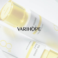 VARIHOPE triple-layer technology diagram protecting vitamin C stability.