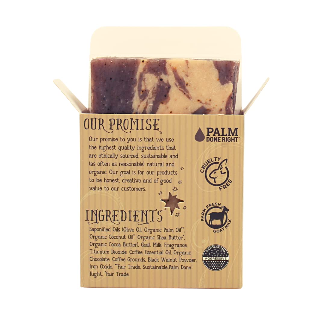 Varina Coffee Cream Bar Soap close-up texture highlighting natural ingredients.