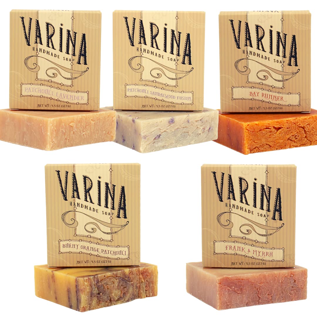 Varina Patchouli Burnt Orange soap for gentle daily cleansing with earthy aroma