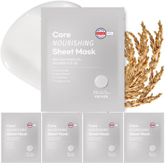 Varuza Core Nourishing Sheet Mask packshot showing the product and packaging for hydration-focused routines