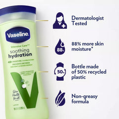 Aloe ingredient close-up in Vaseline Soothing Hydration formula
