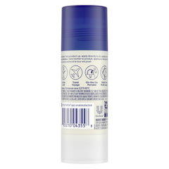 Vaseline balm-stick applied to hands for quick, mess-free moisture.