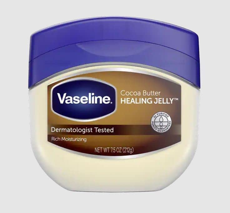 Vaseline brow grooming; tame hairs with subtle shine