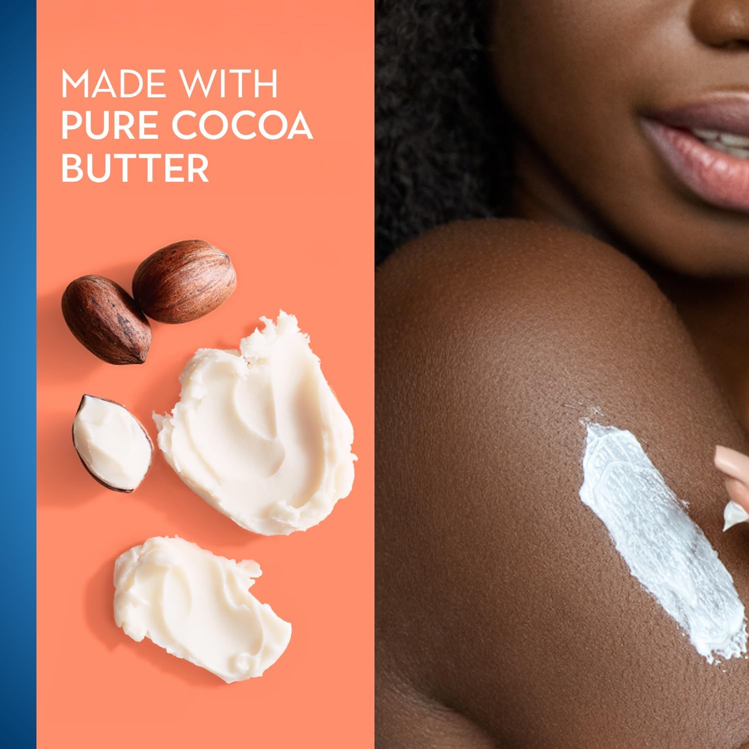 Vaseline Cocoa Glow application on arm demonstrating quick absorption