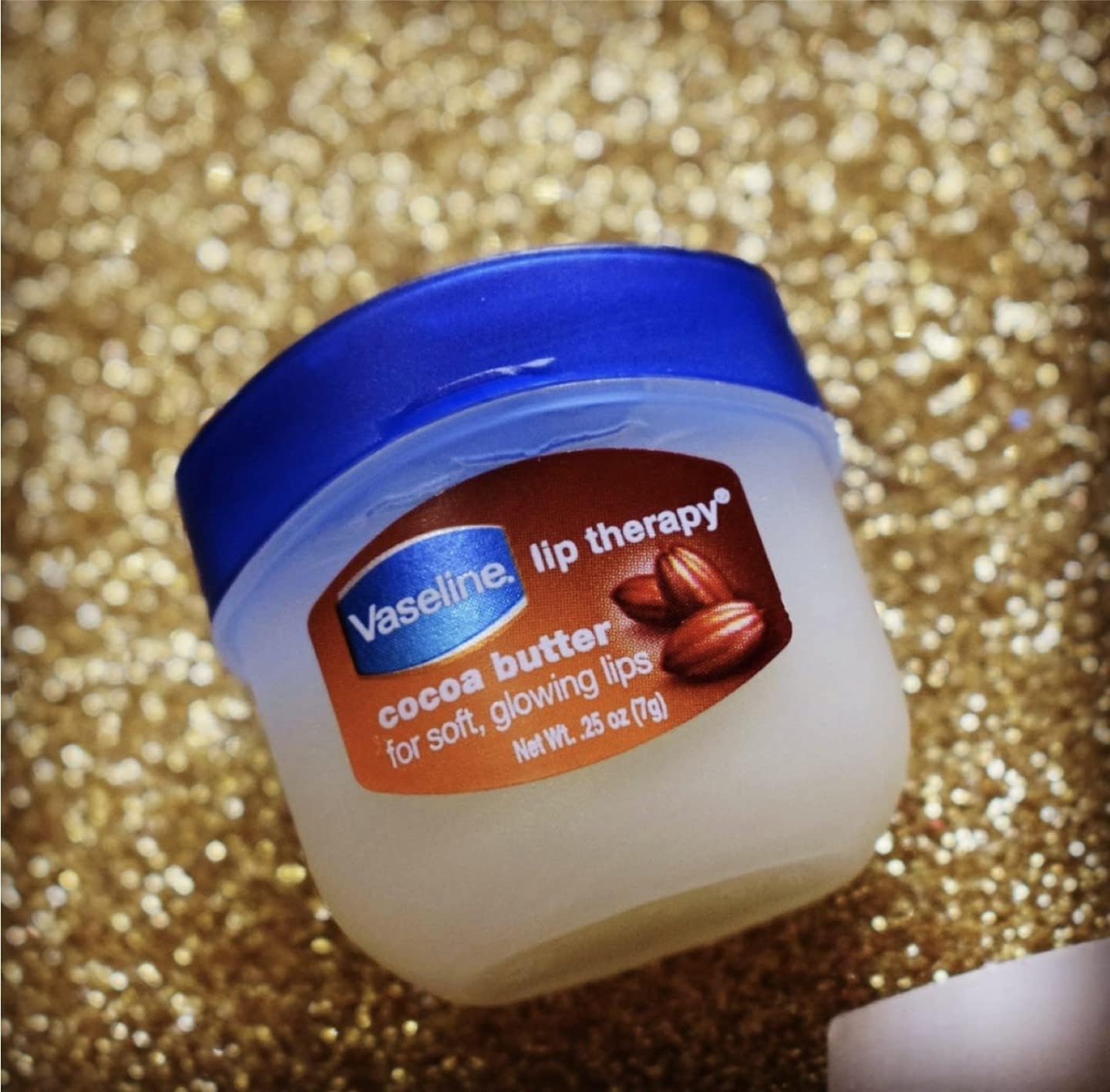 Vaseline Cocoa Radiant skin glow application shot.