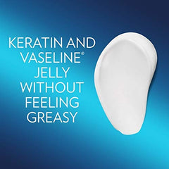 Close-up of creamy texture on skin highlights fast-absorbing, non-greasy feel.