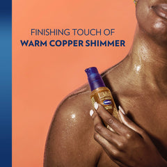 Vaseline Illuminate Me swirl texture highlights smooth, subtle shimmer on skin.