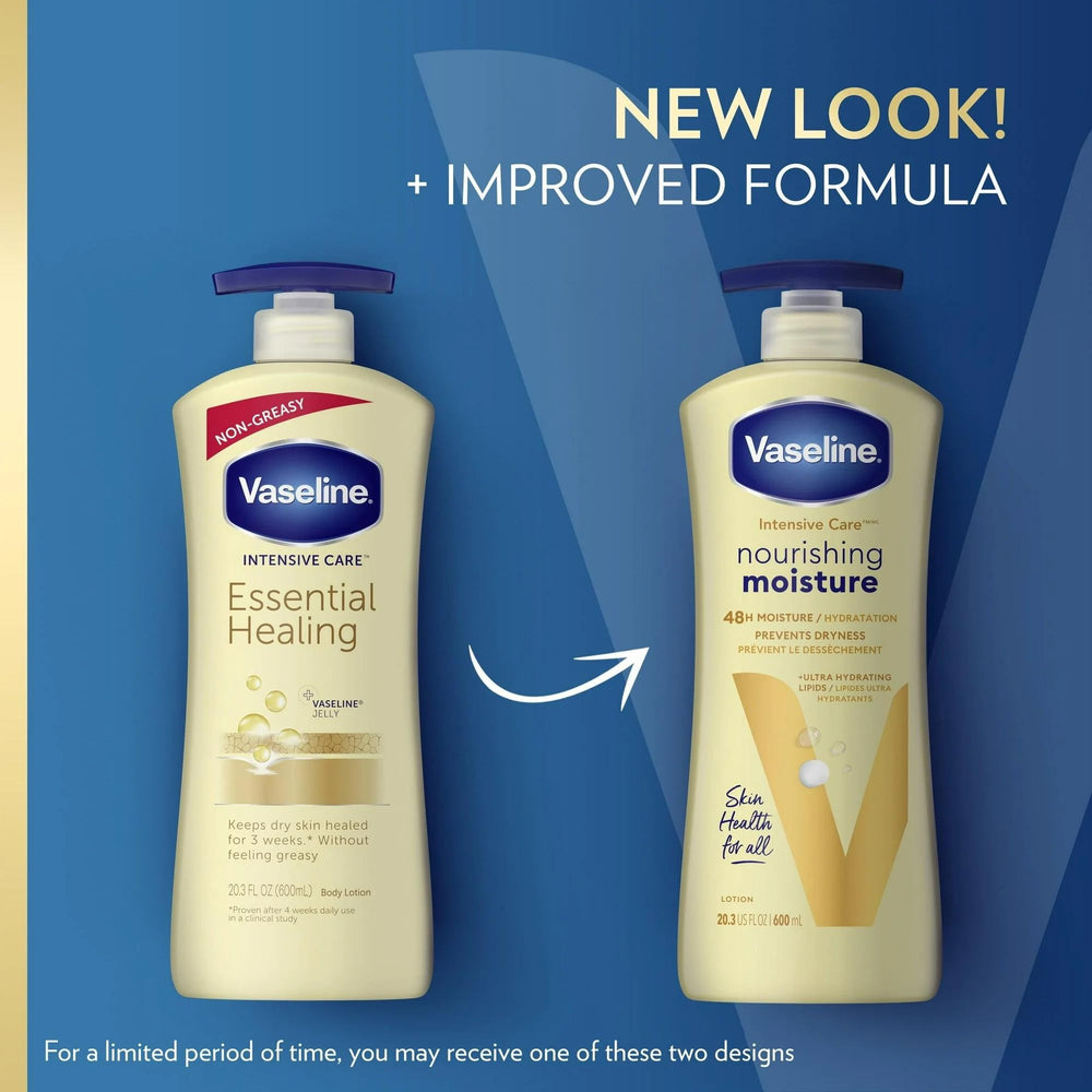 Dry skin test with Vaseline Intensive Care demonstrating deep hydration
