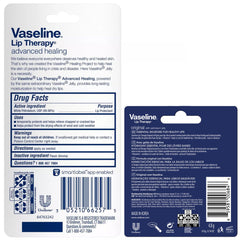 Vaseline Lip Care tube shown in a 12-pack display for convenient daily use.