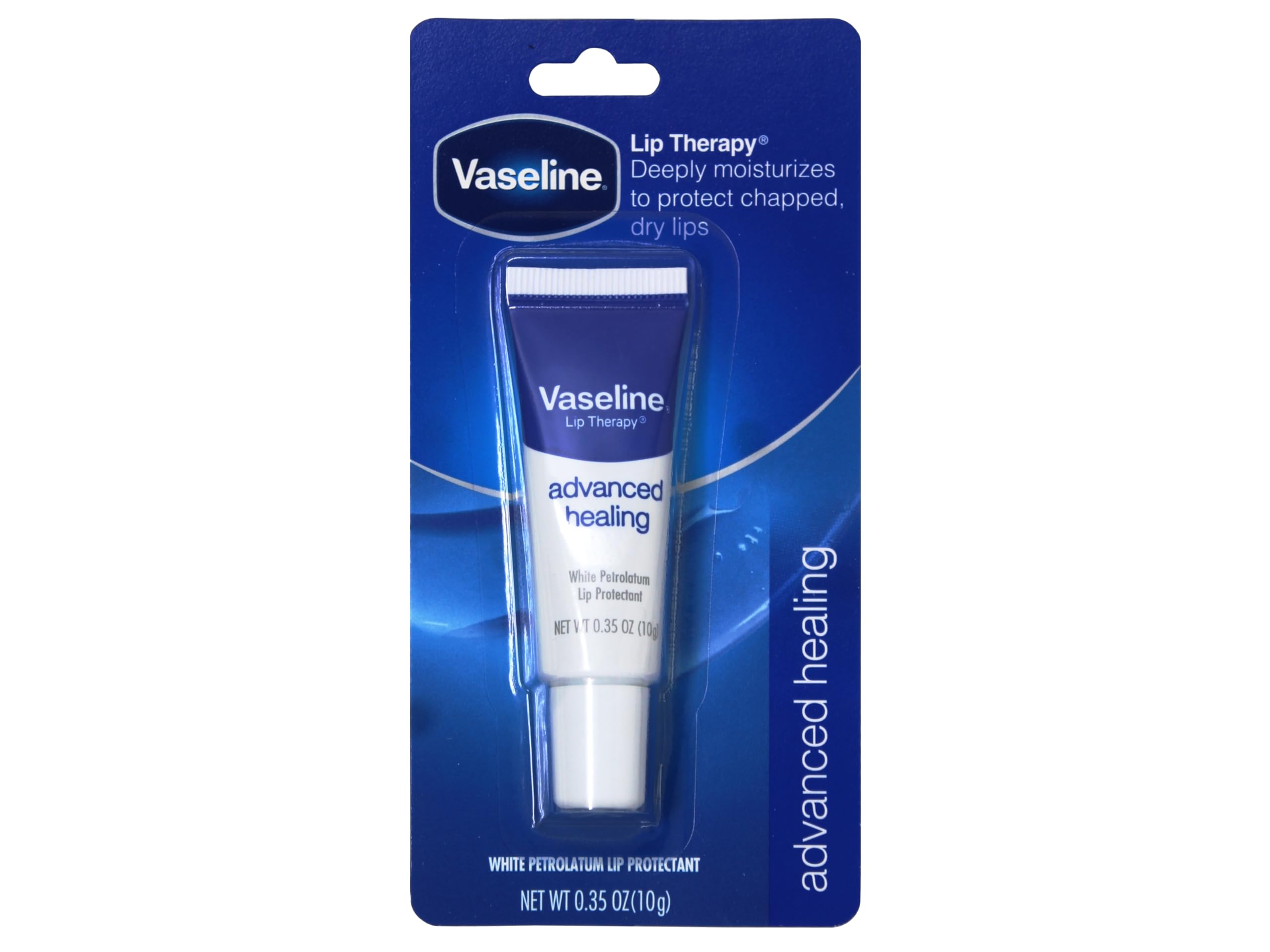 Vaseline Lip Therapy Advanced Formula packaging with multiple tubes for travel-friendly hydration