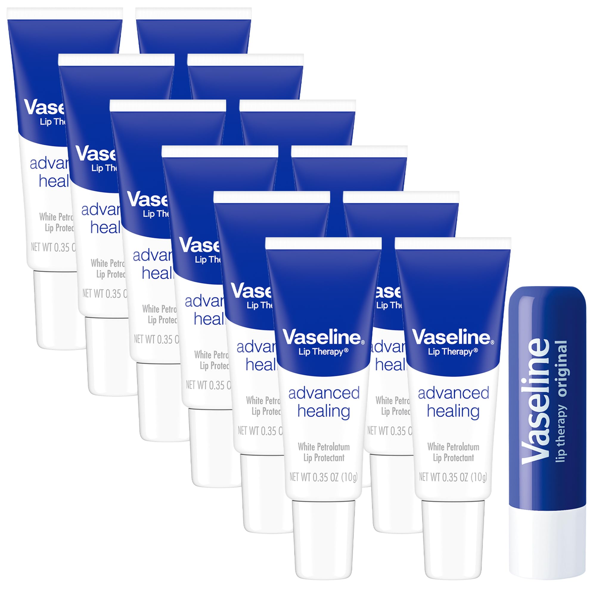 Vaseline Lip Therapy Advanced Healing Tube with mess-free application and lasting hydration.