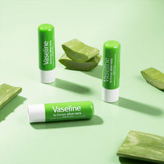 Close-up of the aloe-infused lip balm surface.