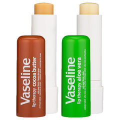 Vaseline Lip Therapy aloe vera balm close-up highlighting cooling hydration.
